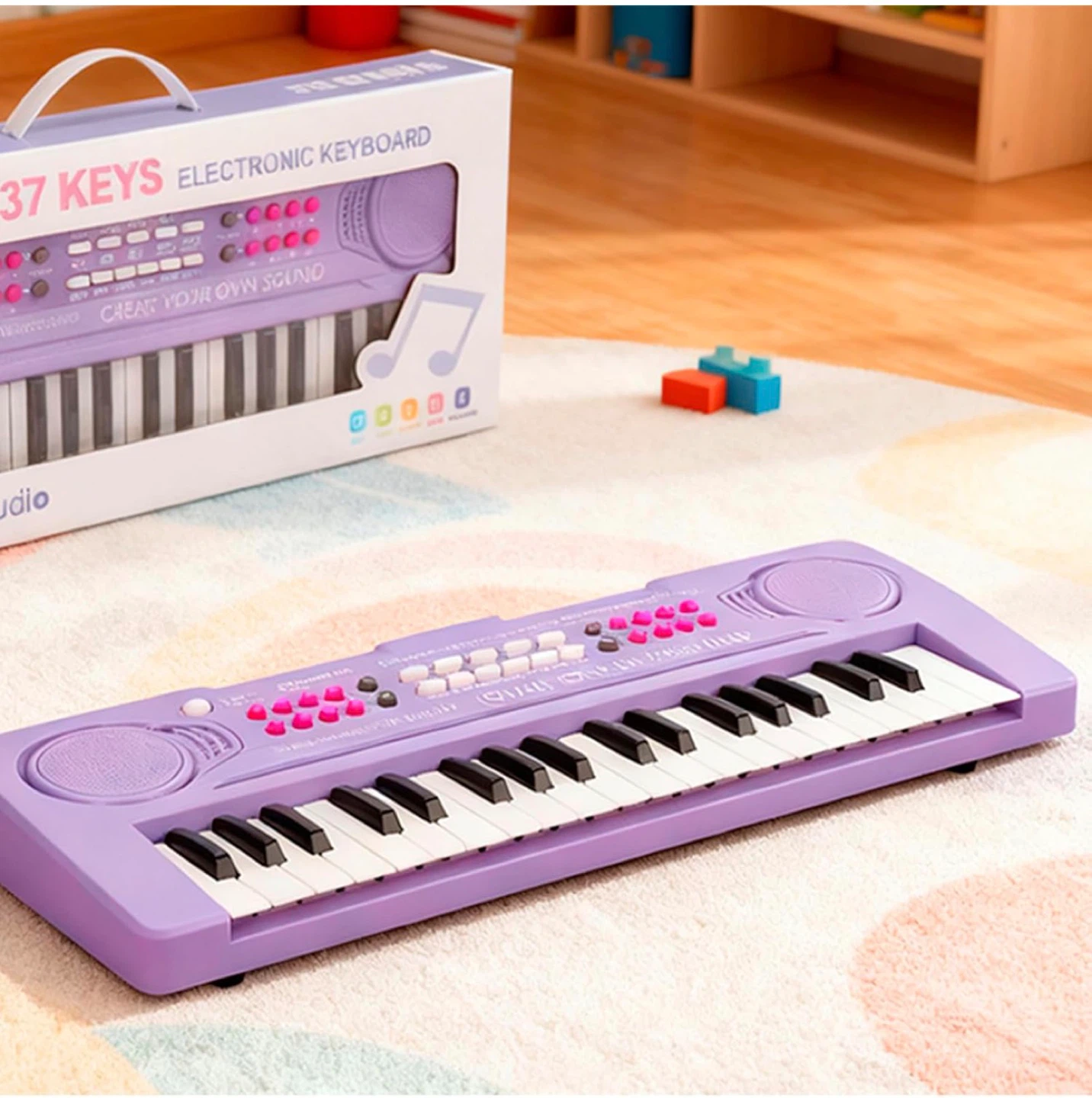 Bigfun 37-Key Electronic Keyboard - Purple - photo 2
