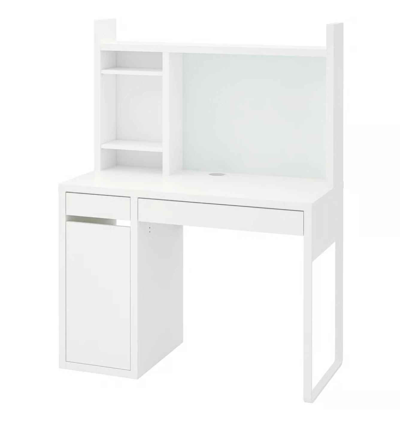 IKEA Micke Desk with Hutch - White