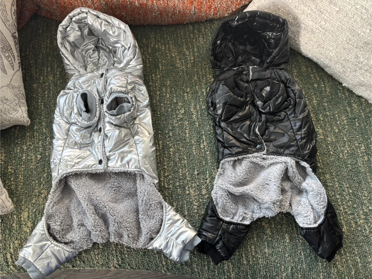 Silver Padded Dog Winter Coat - photo 2