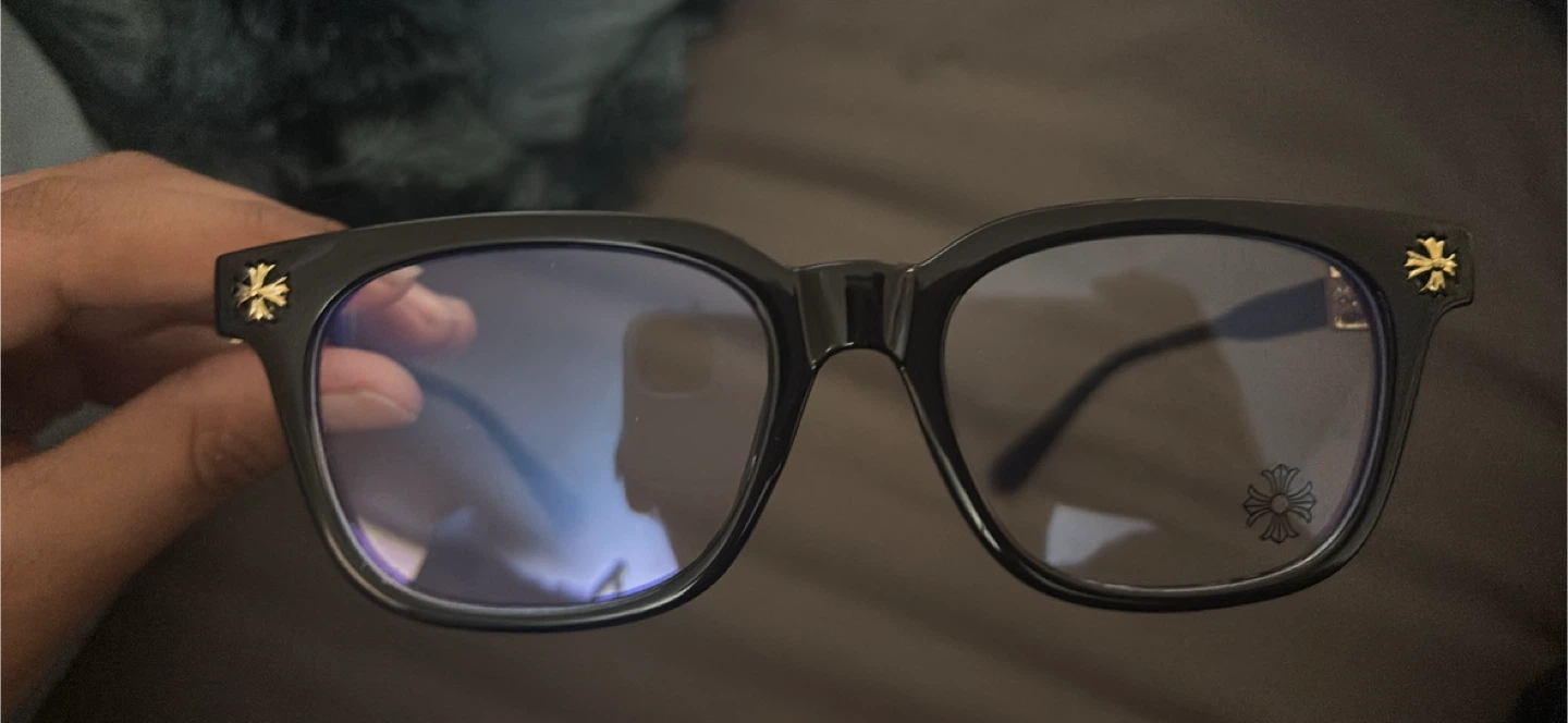 Chrome heart glasses black and clear - photo 3
