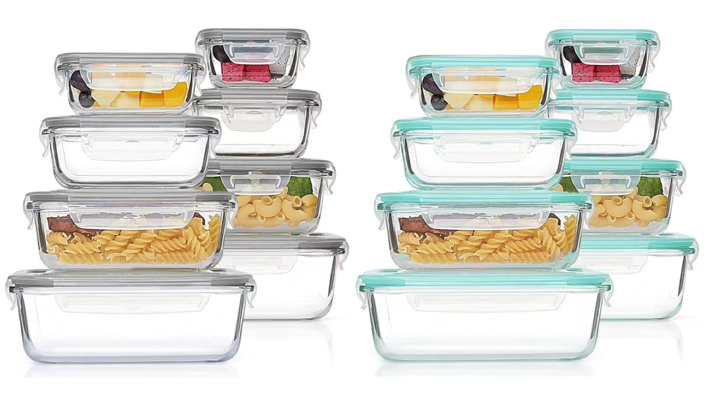 8-pack Glass Food Storage Containers - Green