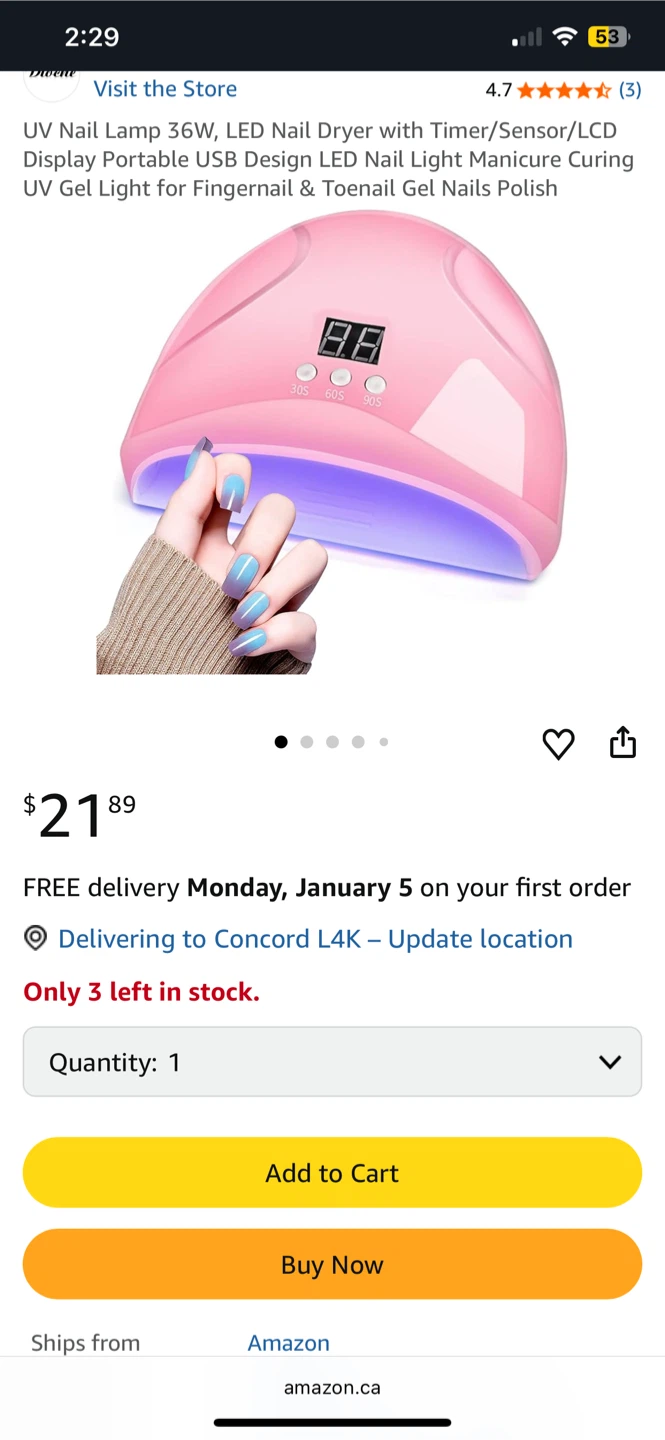 Smart Auto-Sensor & Fast Drying Pink LED Nail Lamp - photo 3
