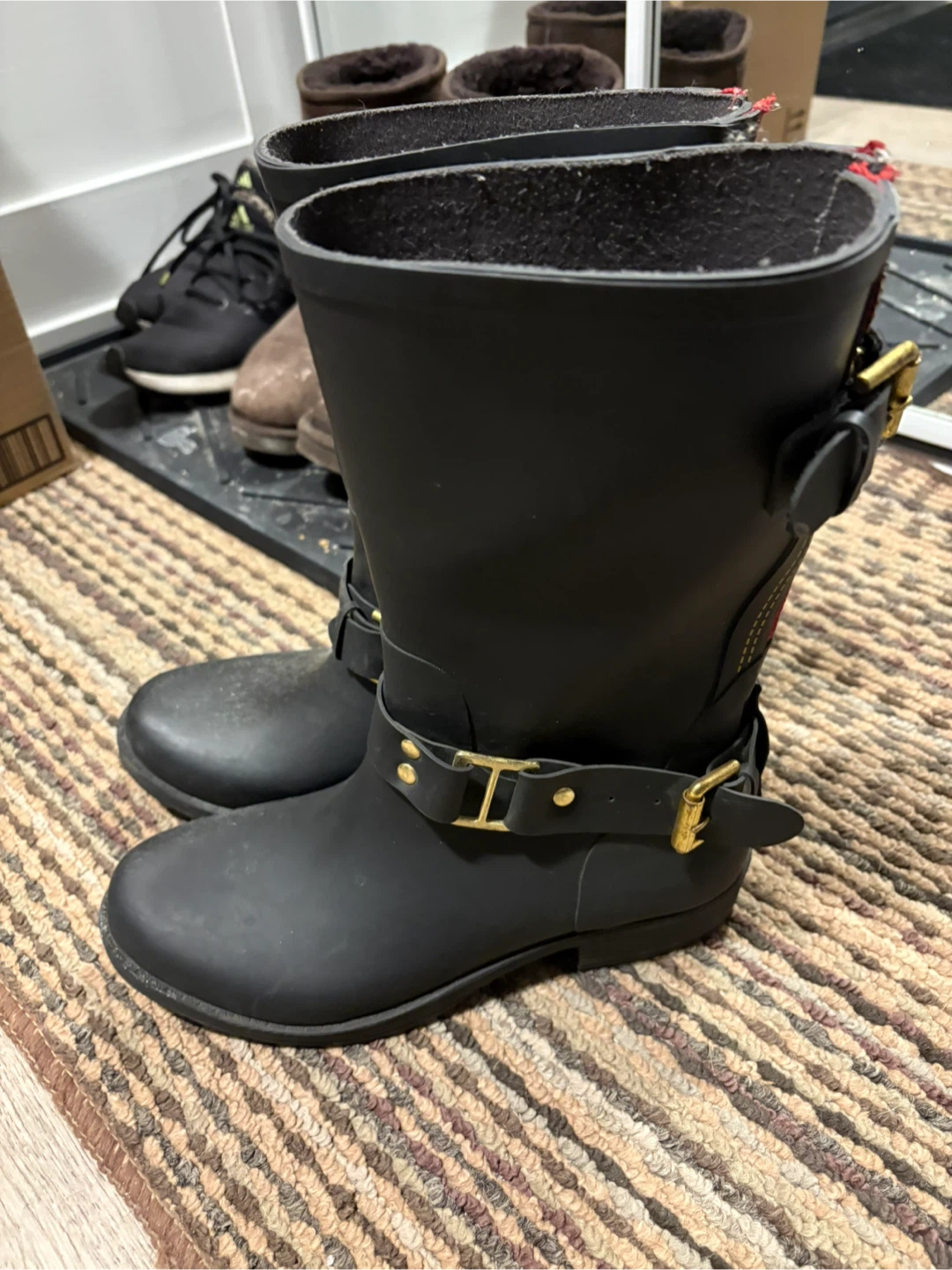 B2 Black Rain Boots - Size 38