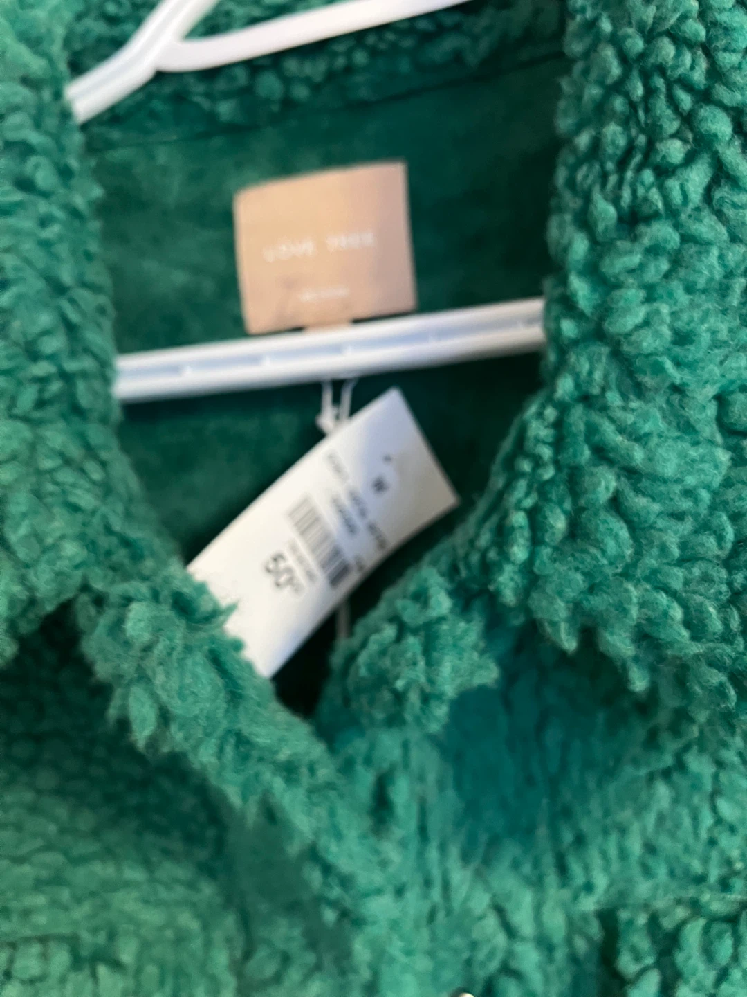 Love Tree Green Sherpa Jacket - Size M