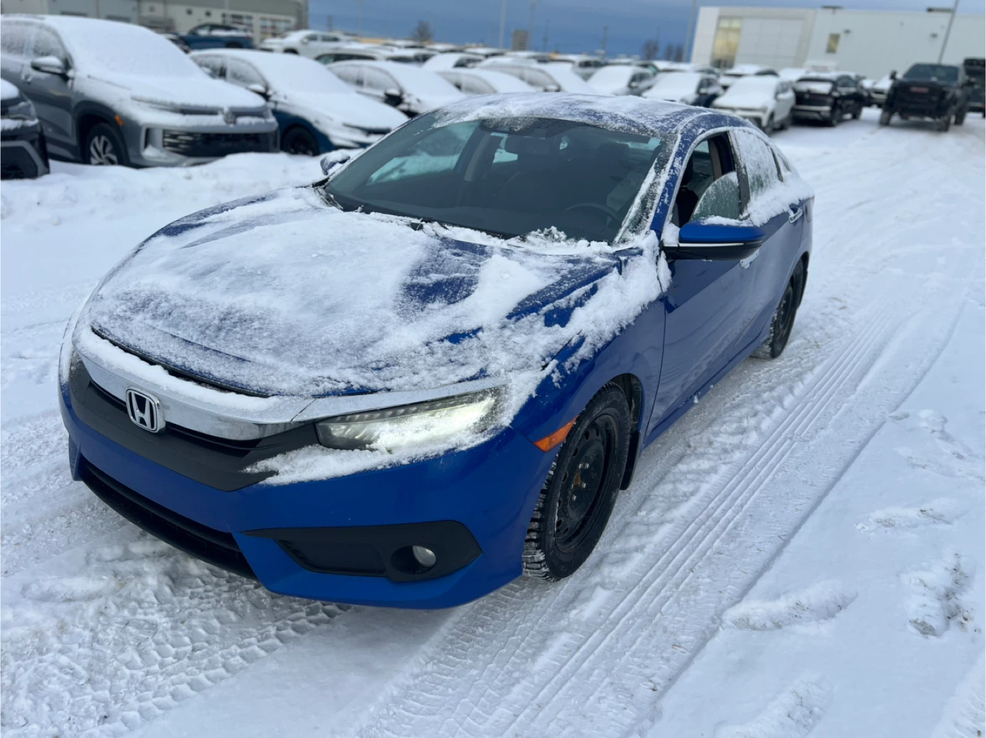 Blue Honda Civic 2016 Touring, Clean title no accident - photo 2