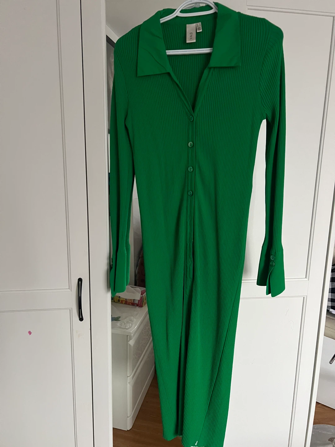 YAS Green Knit Midi Dress