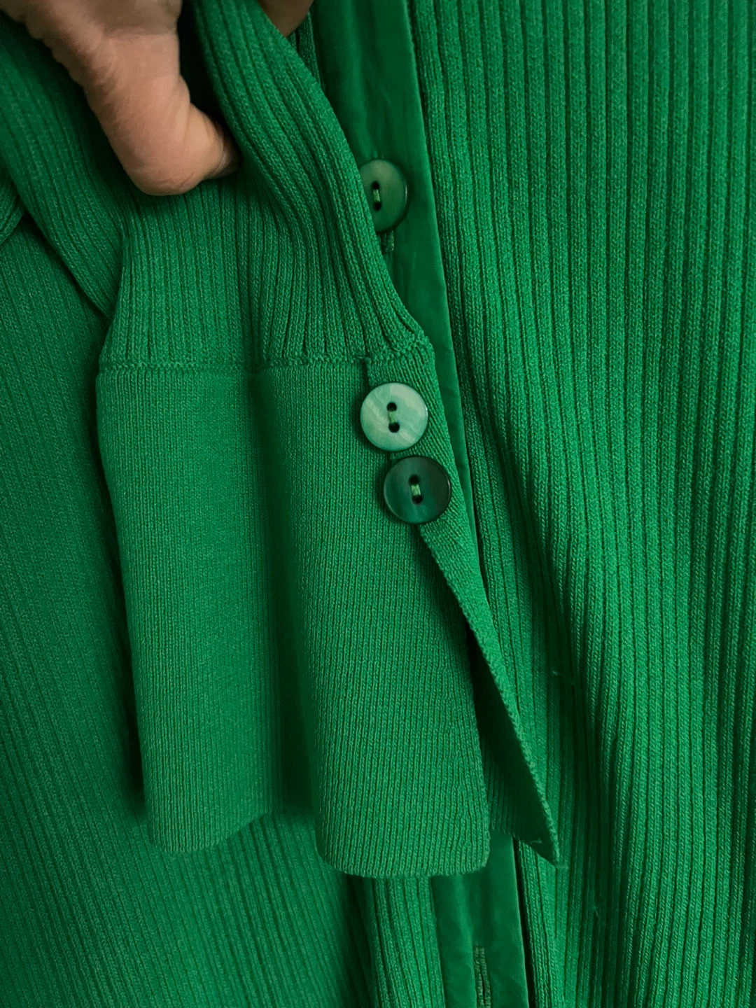 YAS Green Knit Midi Dress - photo 3