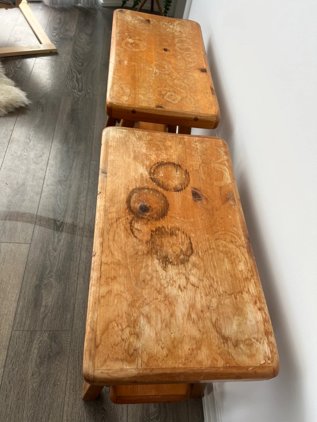 Solid Wood Coffee Table with Two Matching Nightstands - photo 5