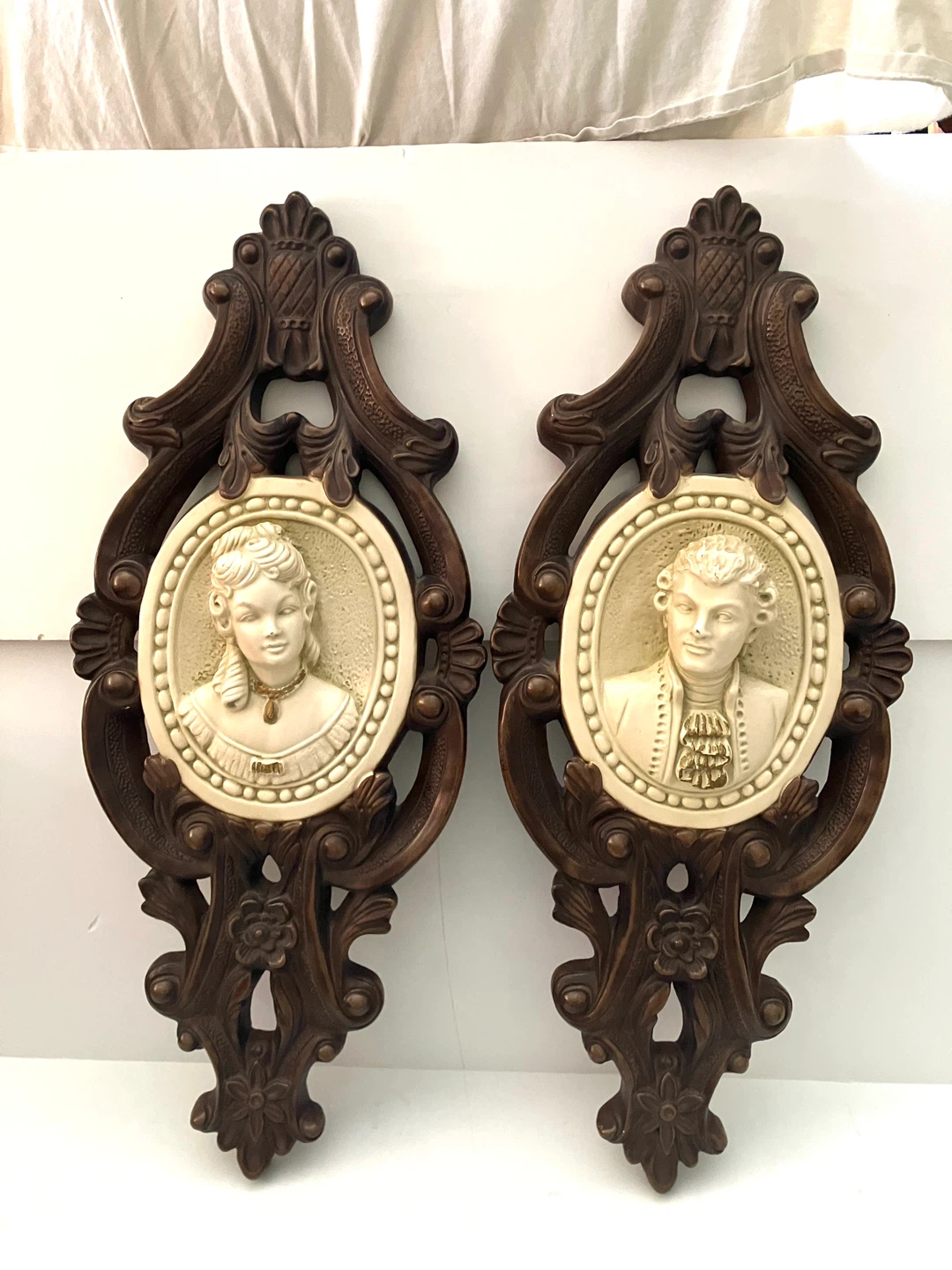 Pair Of 19th Century Style Dresden Opera Singer Senesino Wall Re
