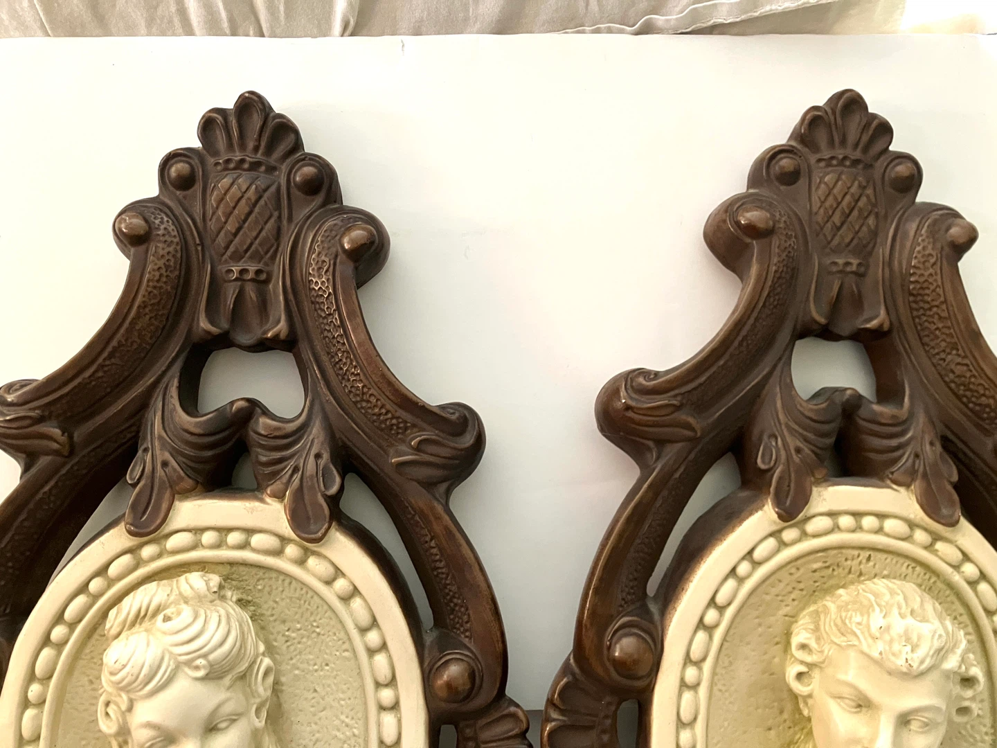 Pair Of 19th Century Style Dresden Opera Singer Senesino Wall Re - photo 4