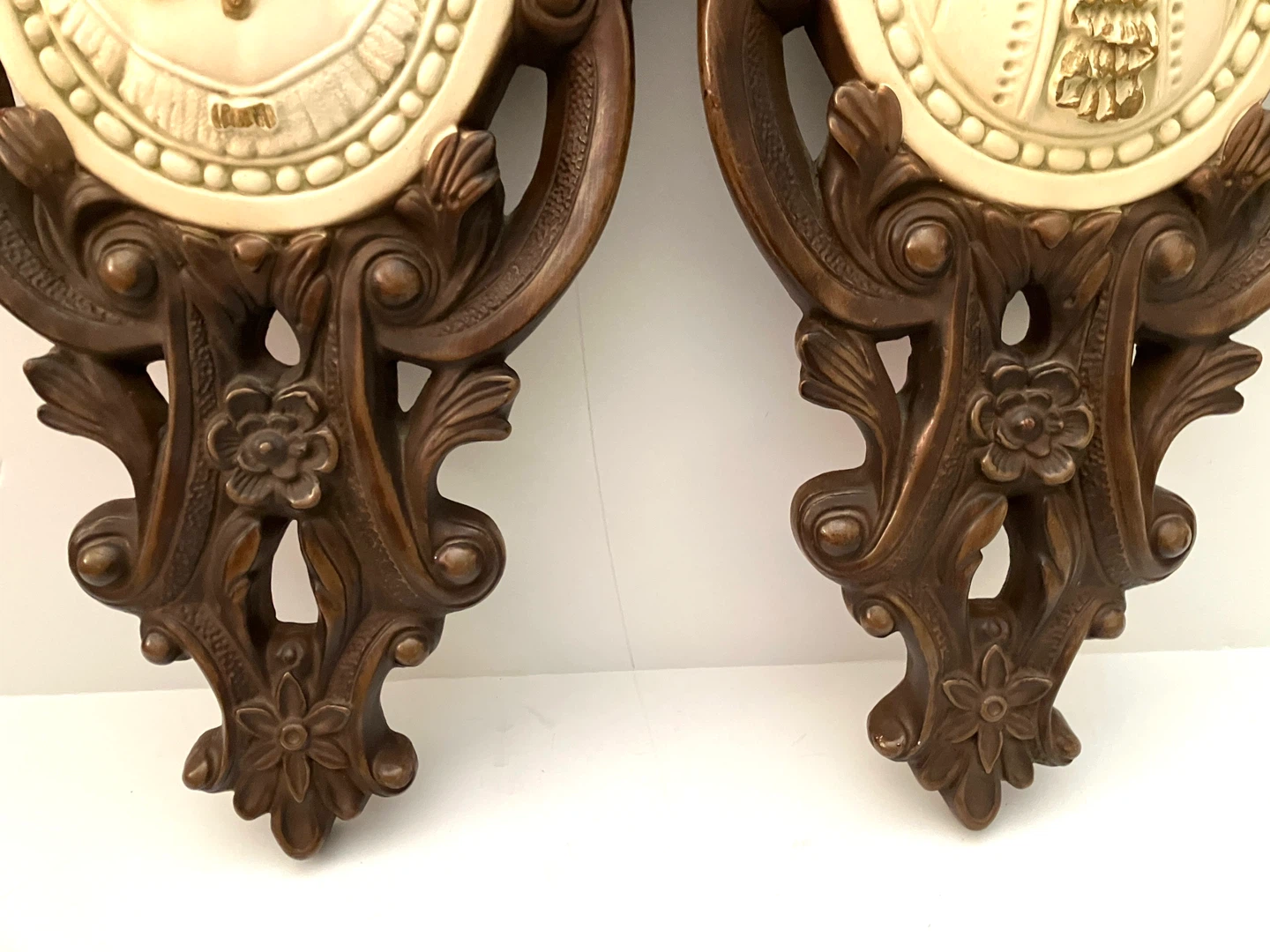 Pair Of 19th Century Style Dresden Opera Singer Senesino Wall Re - photo 3