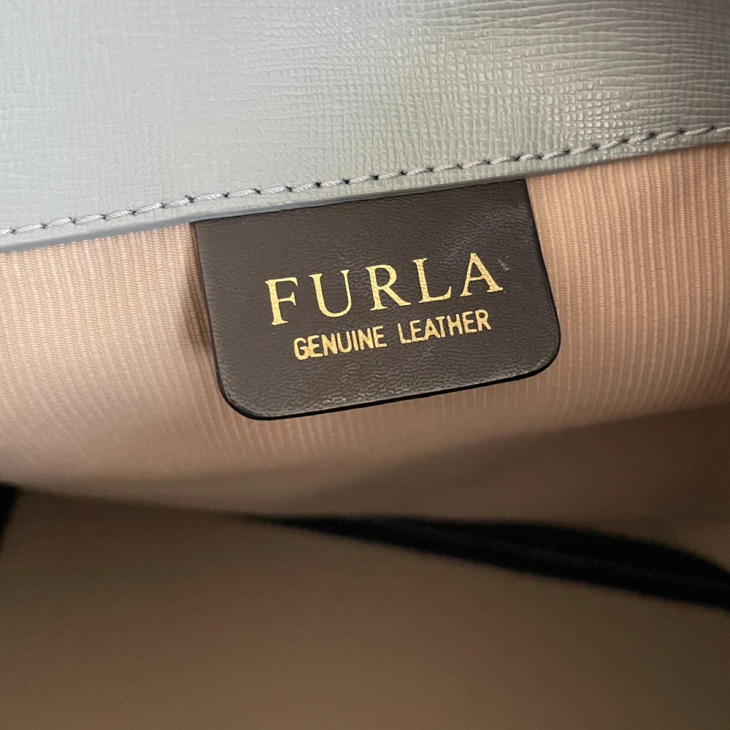 Furla Leather Tote Bag - Light Blue - photo 4