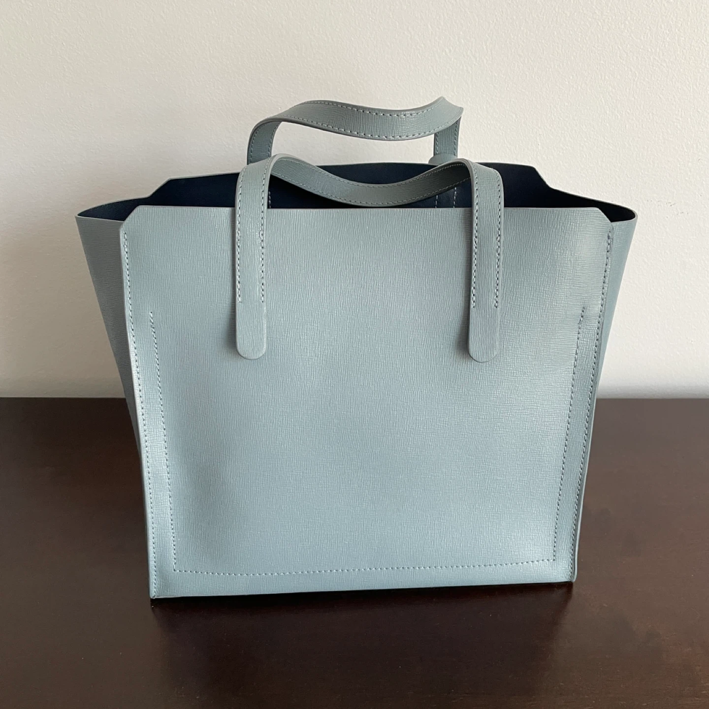 Furla Leather Tote Bag - Light Blue - photo 5