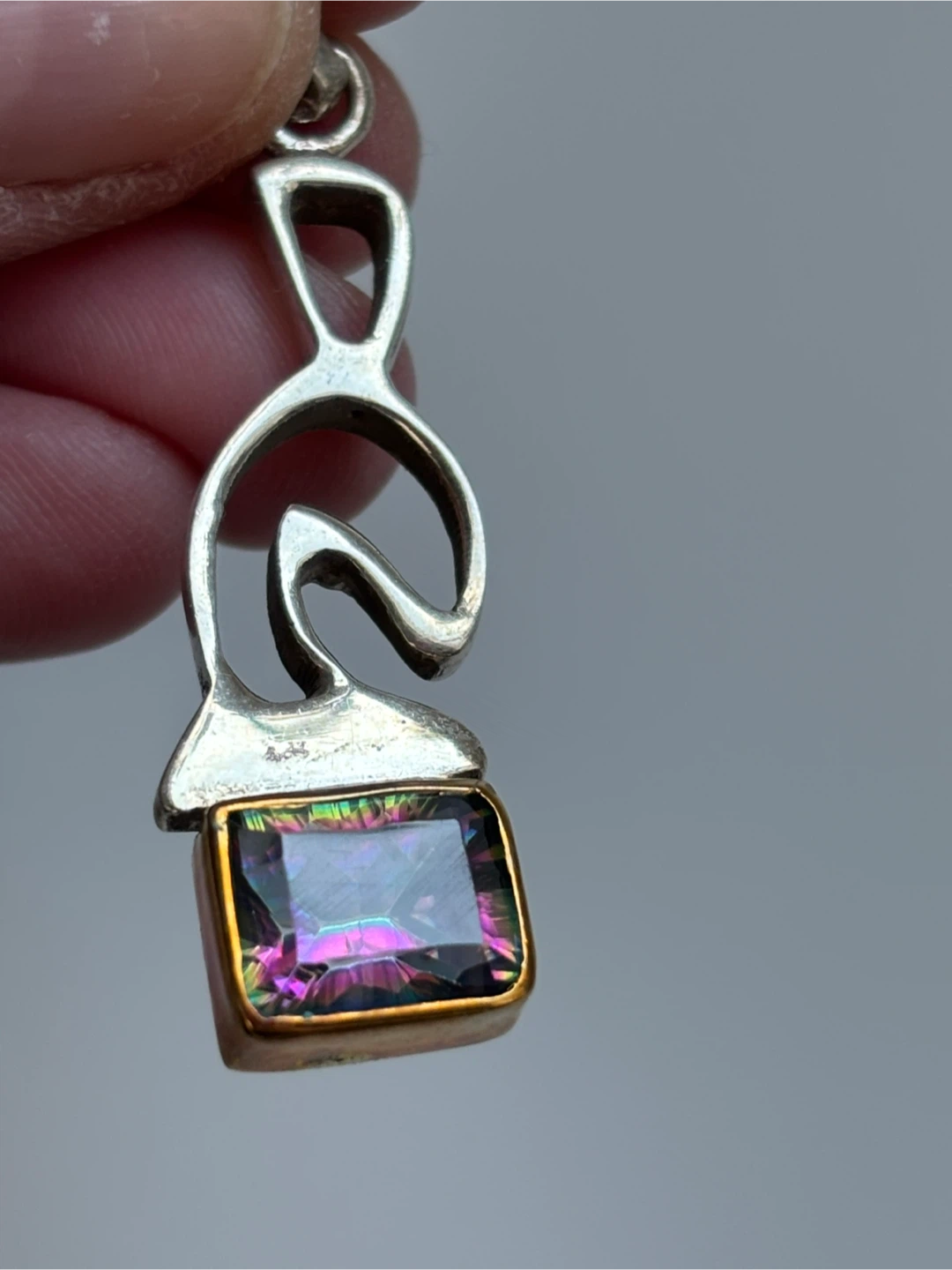 Mystic Topaz & Sterling Silver Pendant