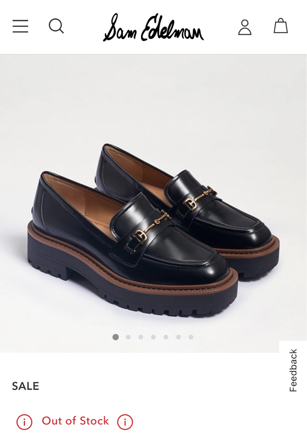 Sam Edelman Black Leather Loafers, Size 8 - photo 4
