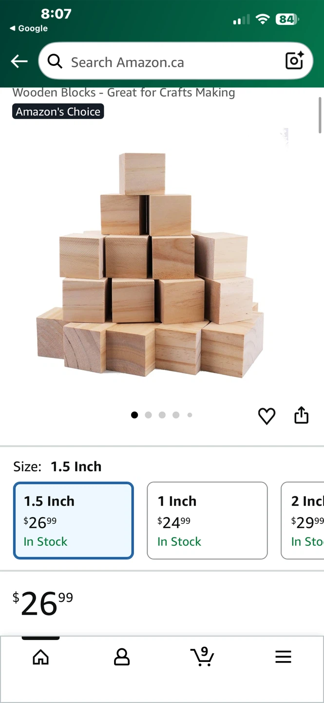 New Wooden Blocks 1.5 Inch - Great for Crafts - photo 2