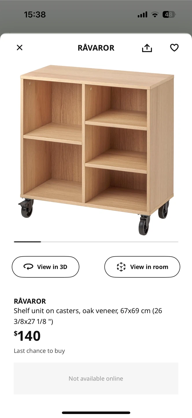 IKEA RÅVAROR Shelf Unit on Casters - photo 3