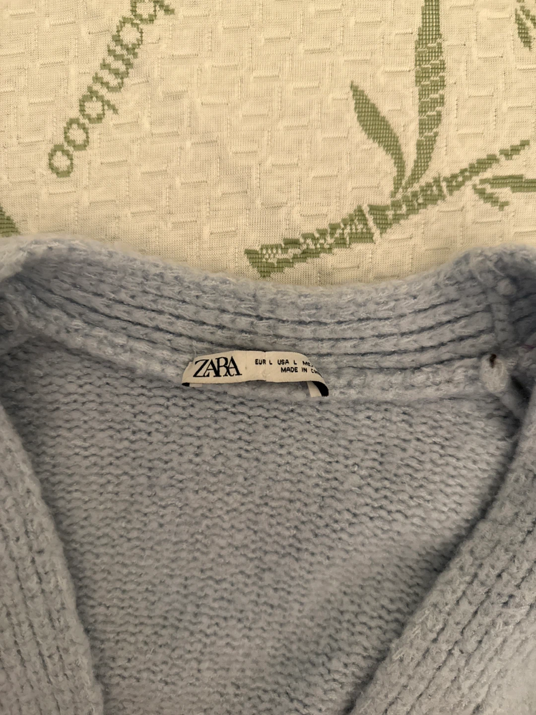 Zara Blue Knit Cardigan - Size L (Also selling tank top) - photo 2