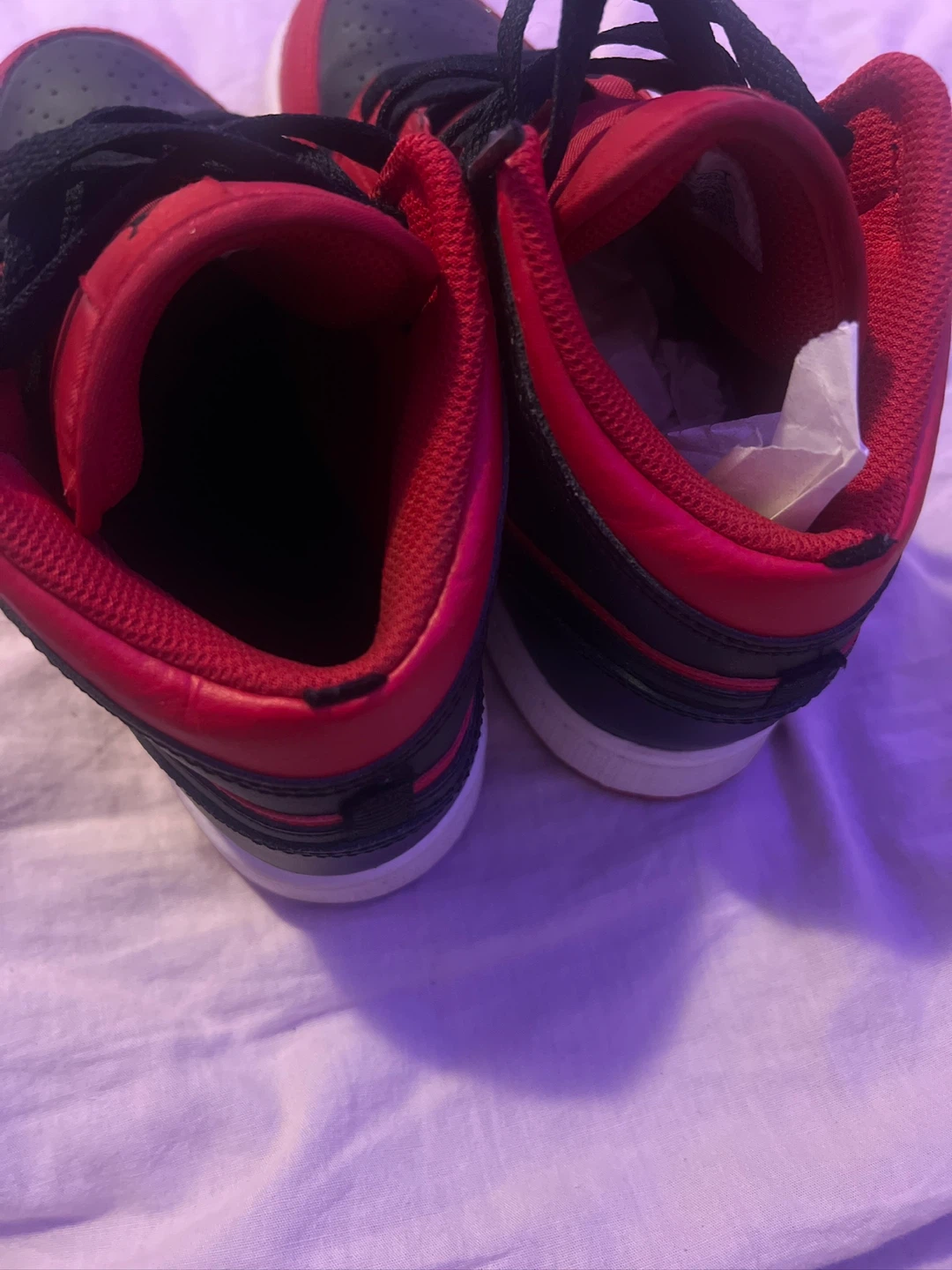 Jordan 1 Red/Black Youth Size 3Y - photo 2