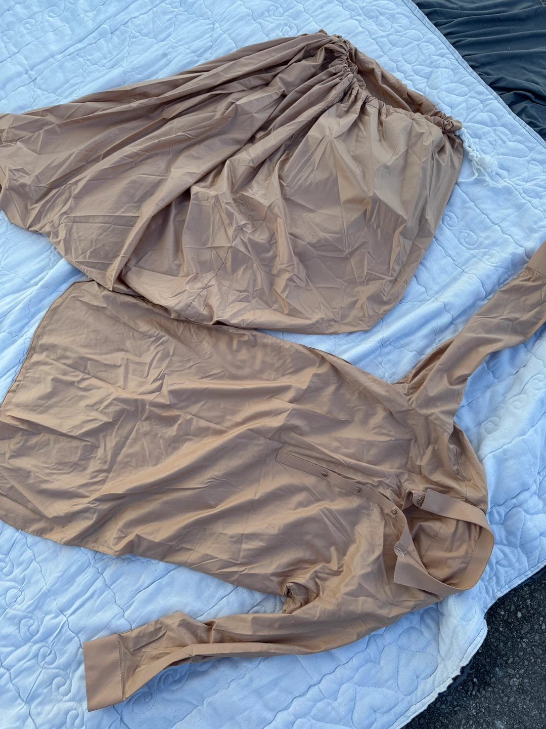 Beige Dress & Matching Bag