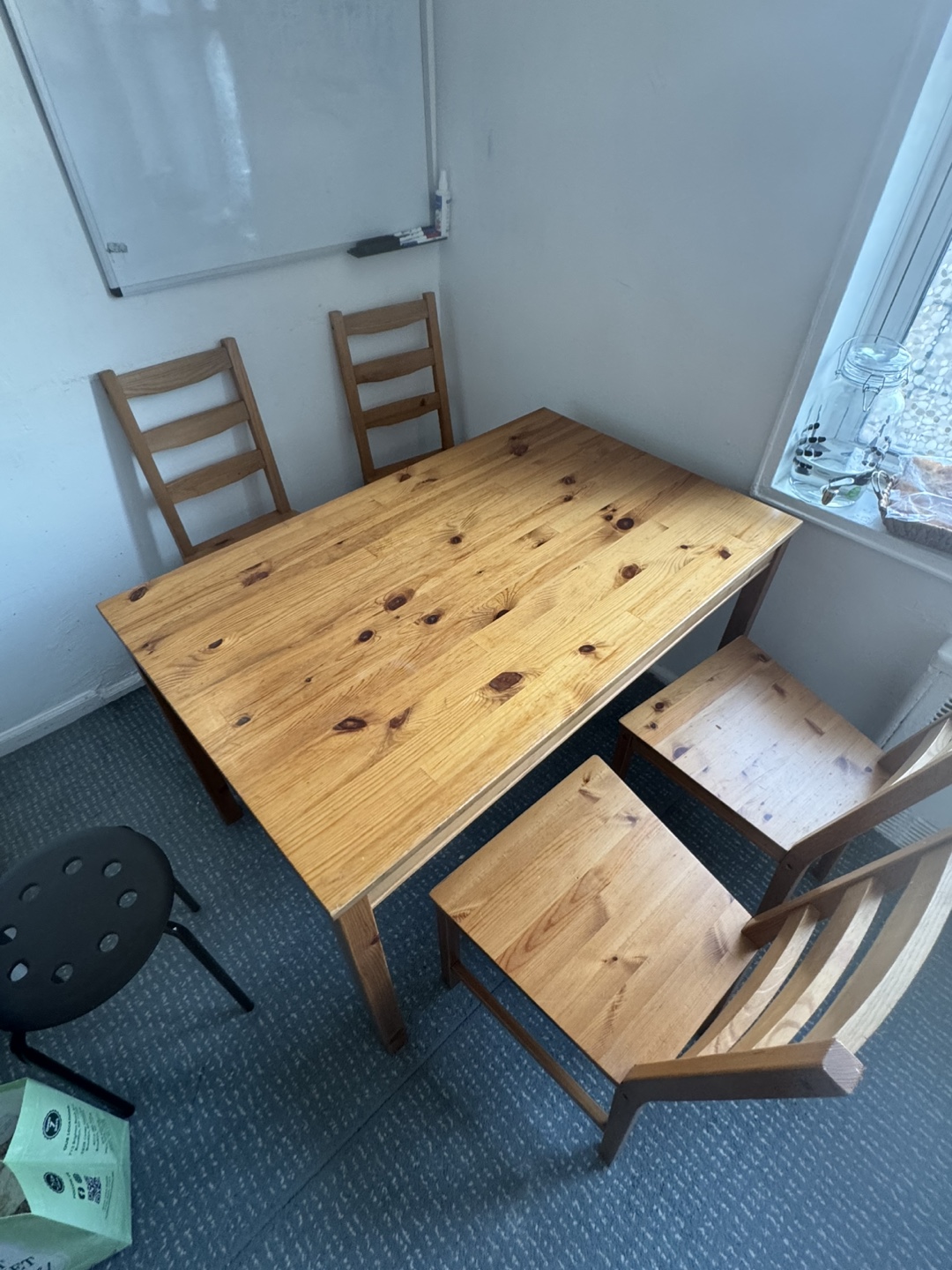 Wooden Dining Table with 4 Chairs - photo 2