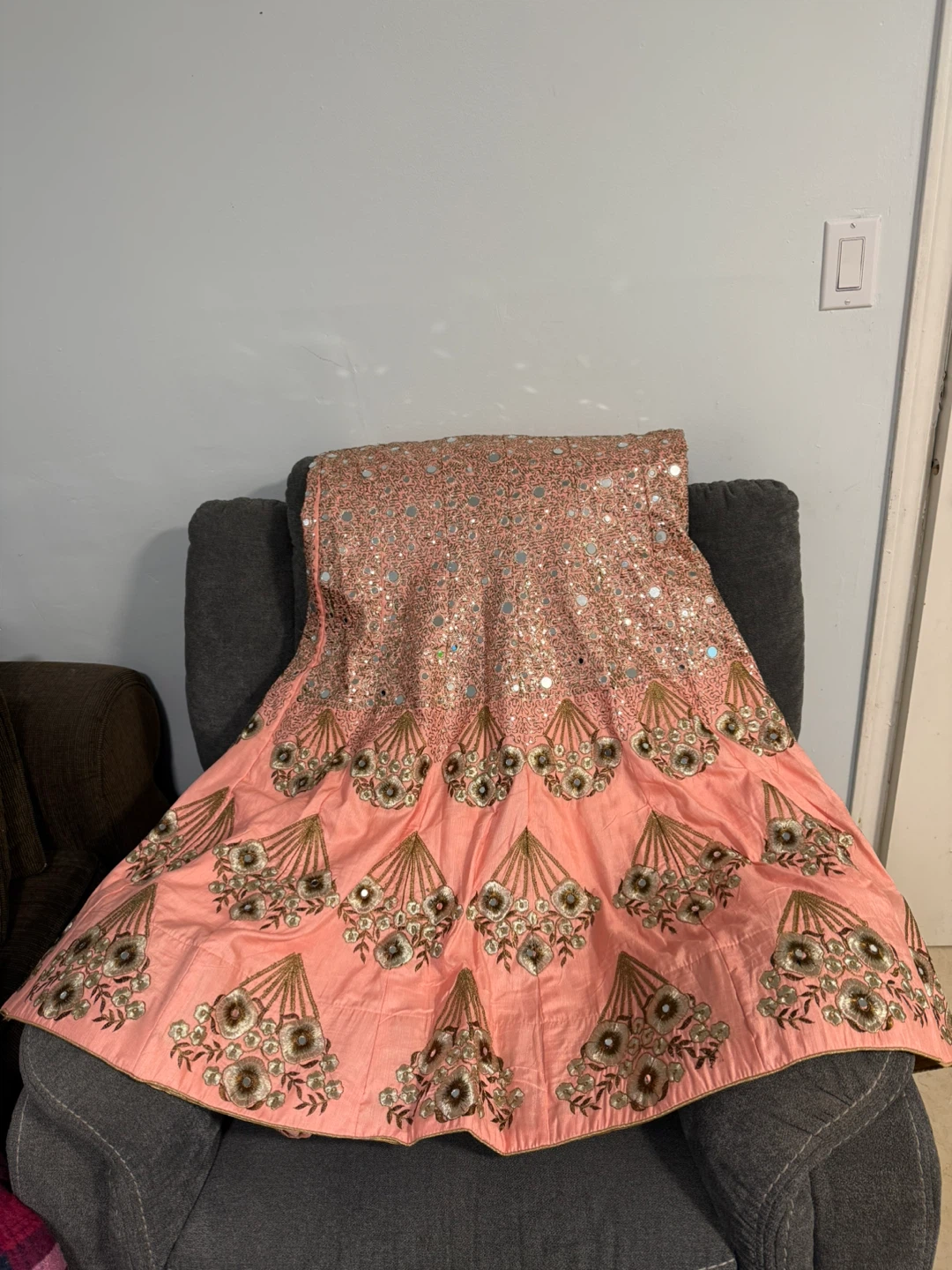 Peach Lehenga Choli Set - photo 3