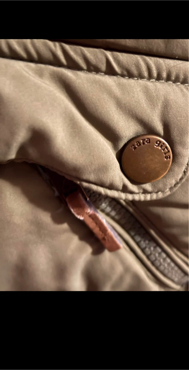 Zara Girls Olive Green Winter Coat - Size 7 - photo 2