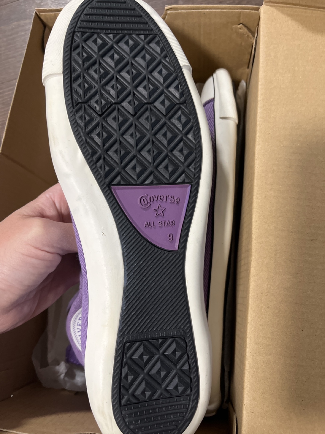 Brand new Converse All Star Purple High Tops - Size 9 - photo 2