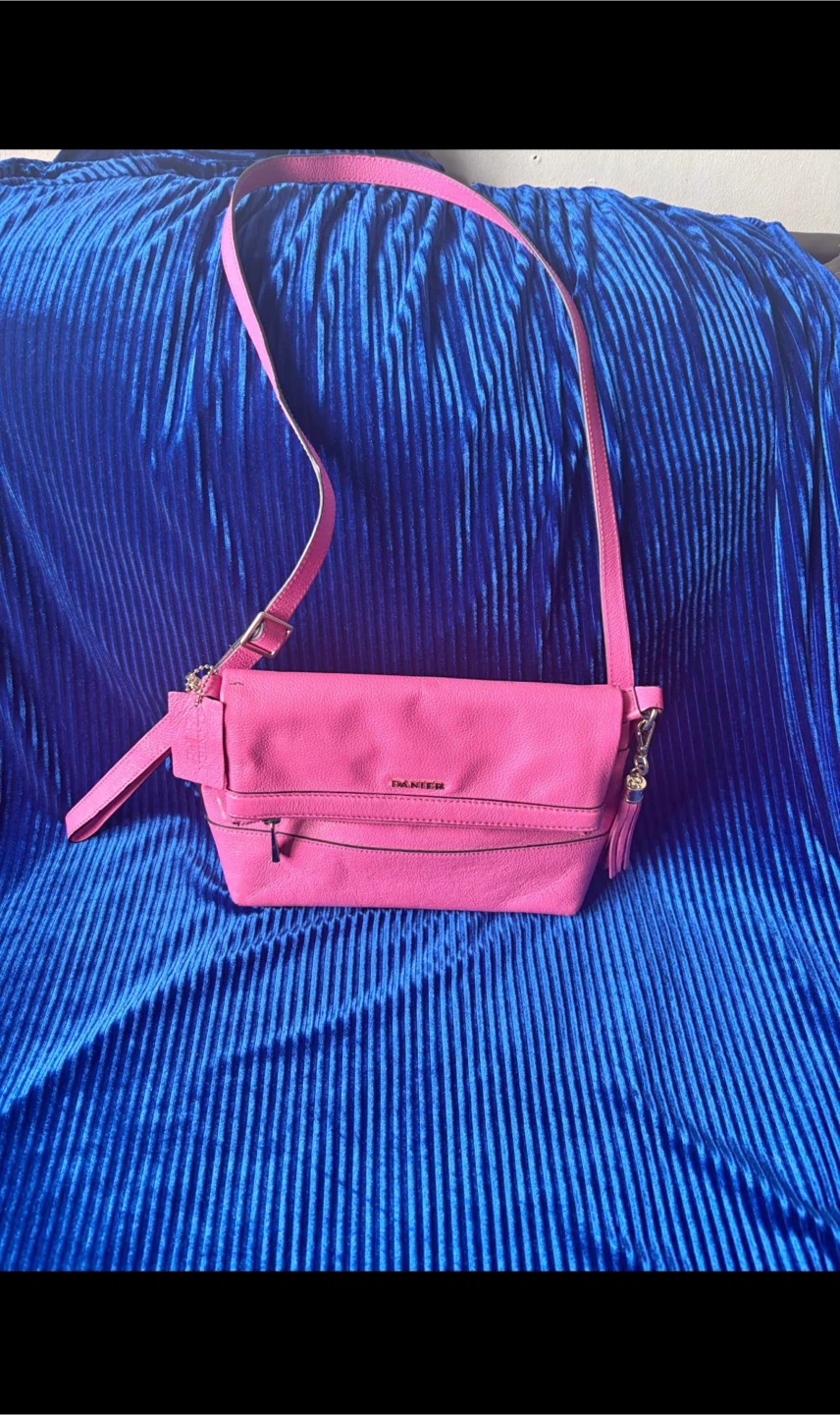 DANIER Leather Crossbody Bag - Pink - photo 3
