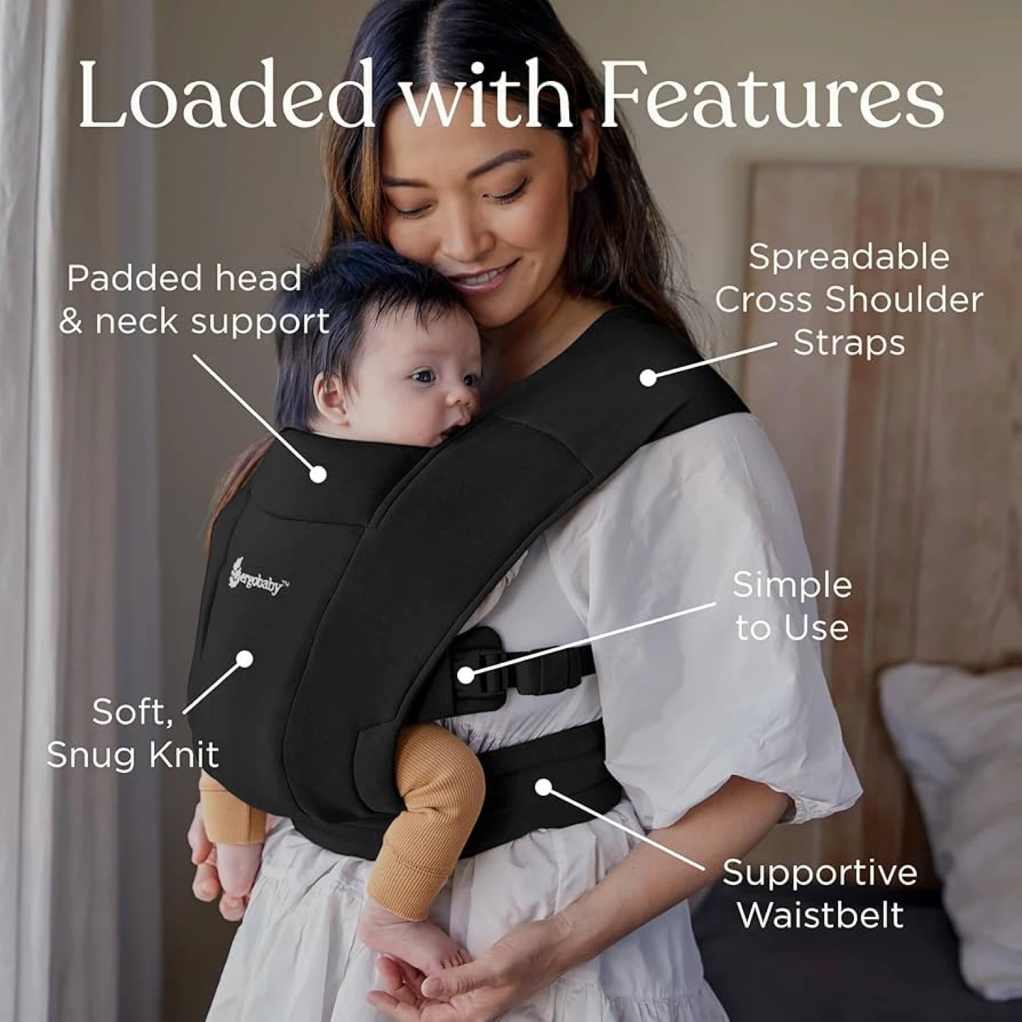 Ergobaby Embrace Cozy Newborn Baby Wrap Carrier (7-25 Pounds) - photo 2
