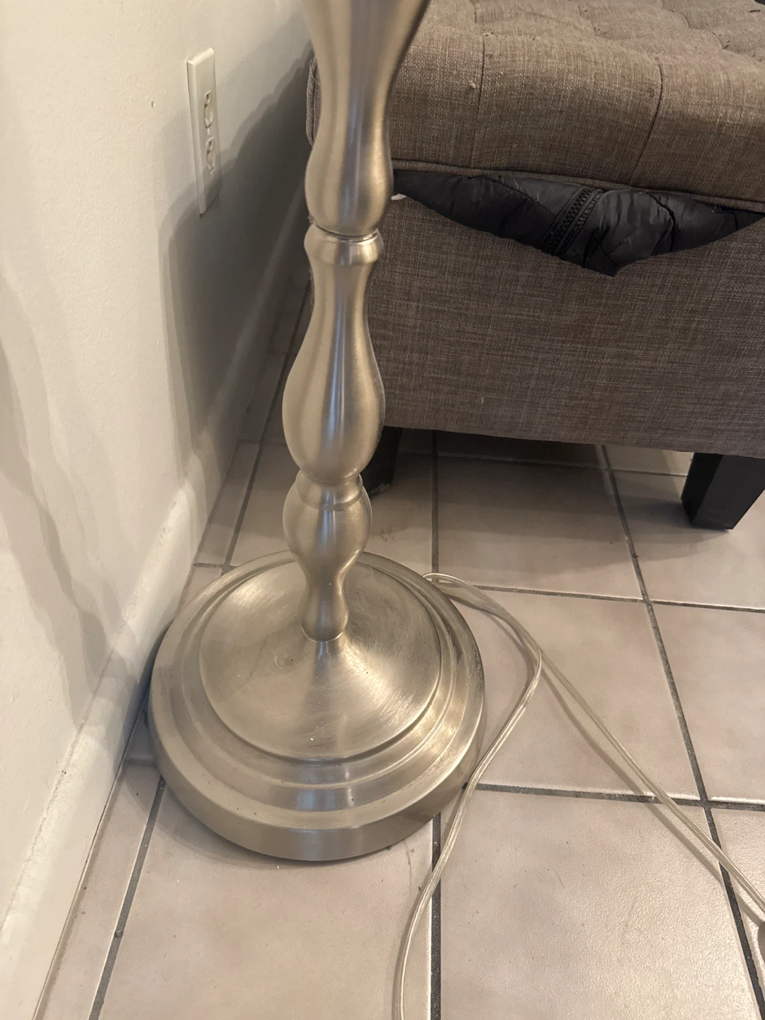 Floor Lamp - Blue Shade, Silver Base - photo 5
