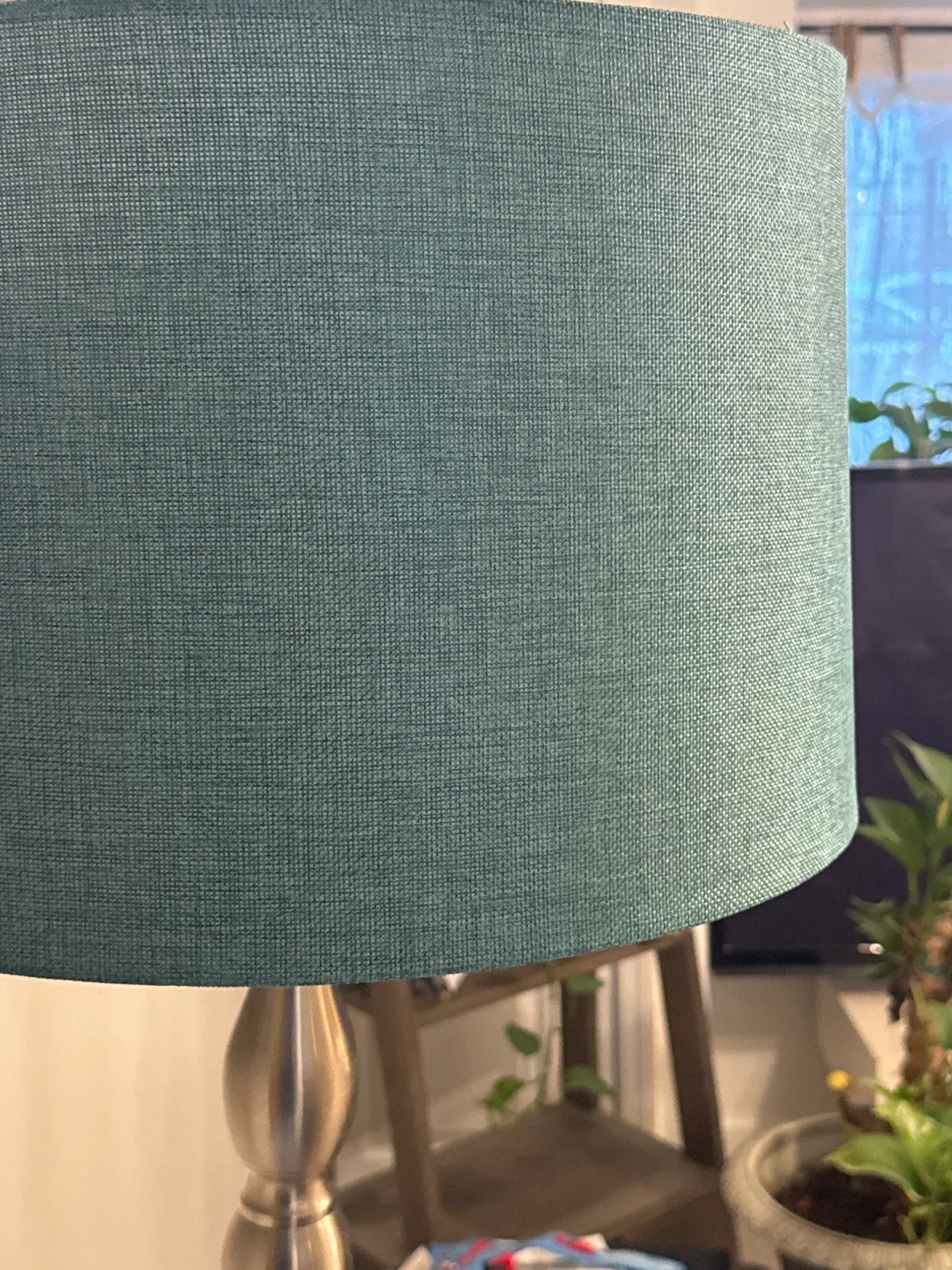 Floor Lamp - Blue Shade, Silver Base - photo 3
