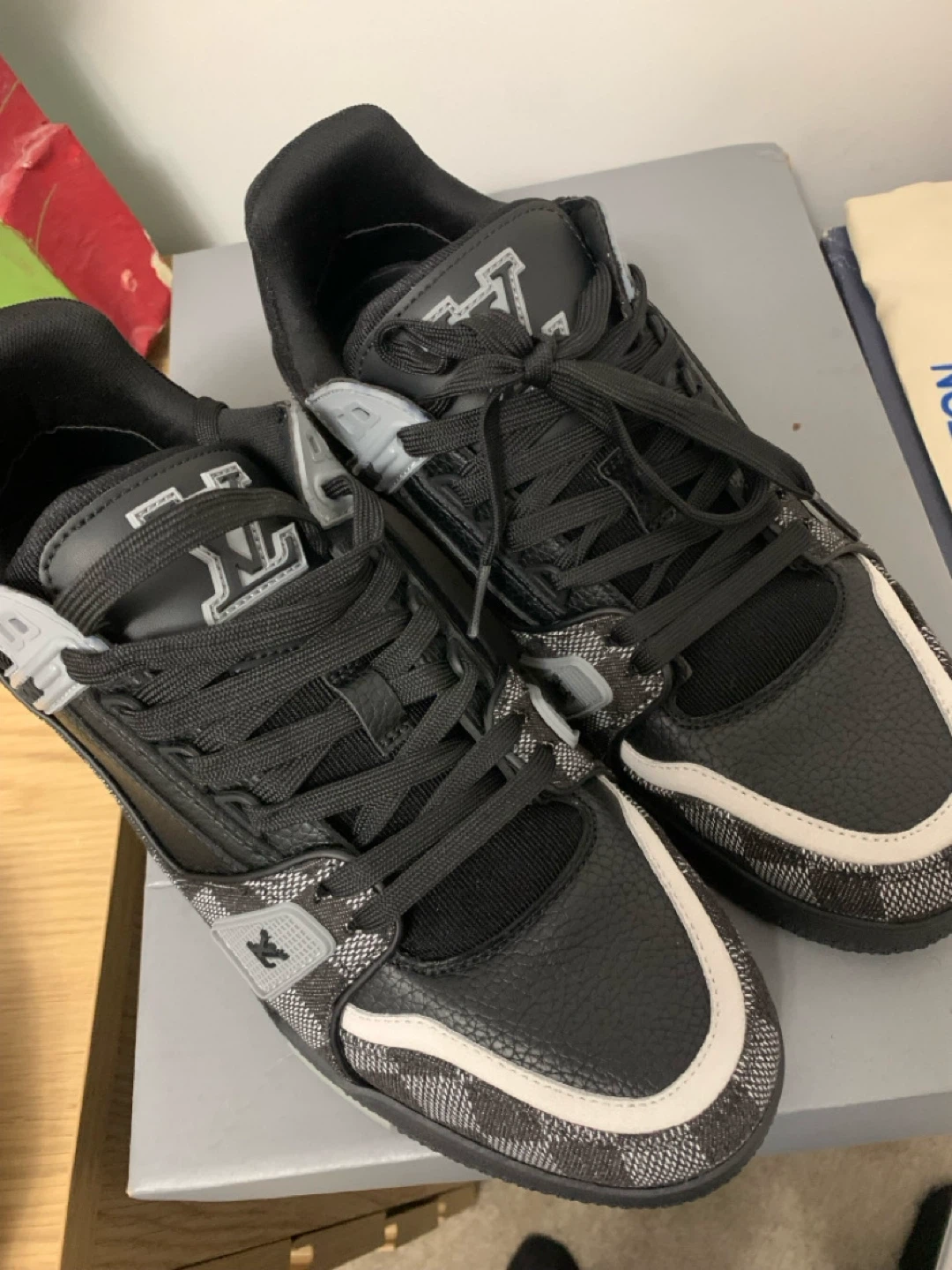 Louis Vuitton Black Leather Sneakers