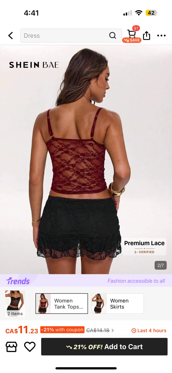 BAE Premium Lace Tank Top