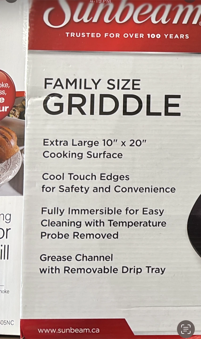 Sunbeam Family Size Griddle - New in Box! - photo 2