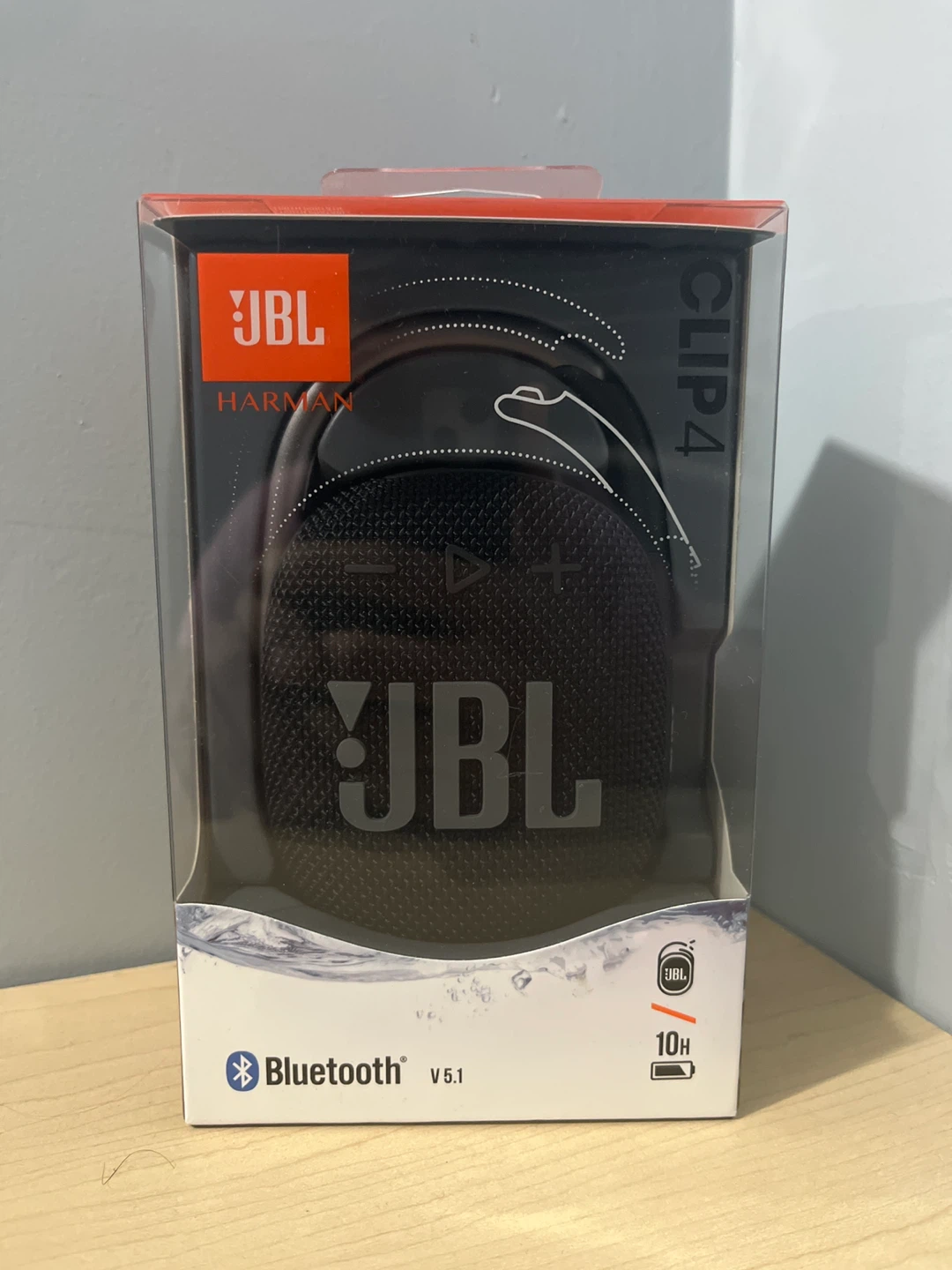 Sealed JBL Clip 4 Black Portable Bluetooth Speaker