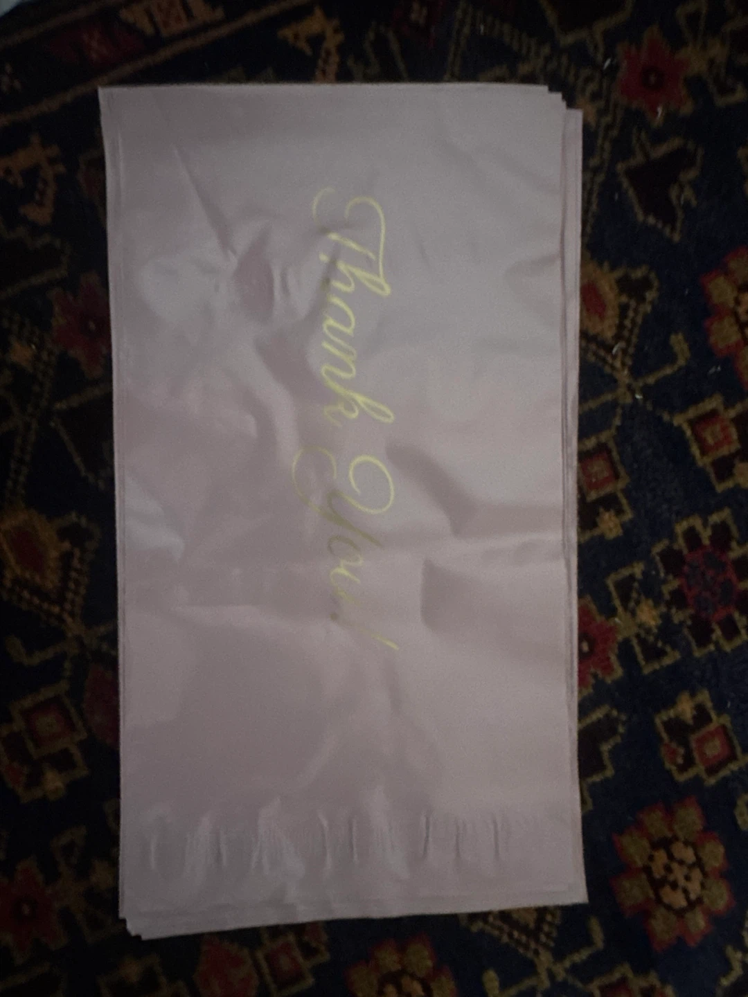 Pink Plastic Thank You Bags small for gift or orders - photo 4
