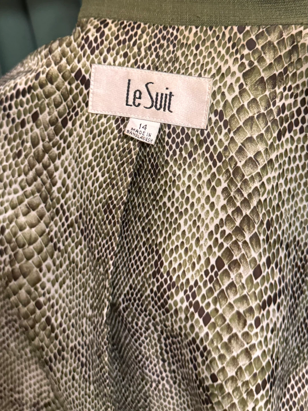 Le Suit Green Blazer - Size 14 - photo 4