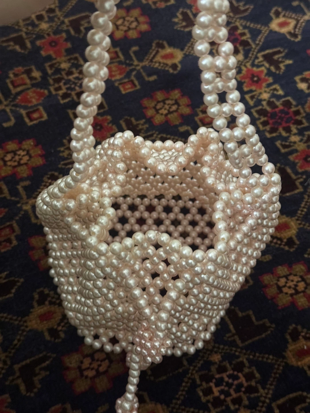 Beaded Pearl Bag hand made