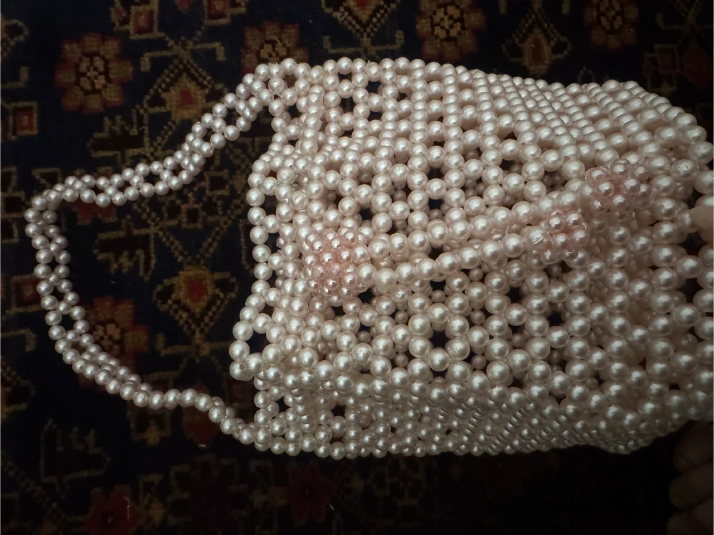 Beaded Pearl Bag hand made - photo 3