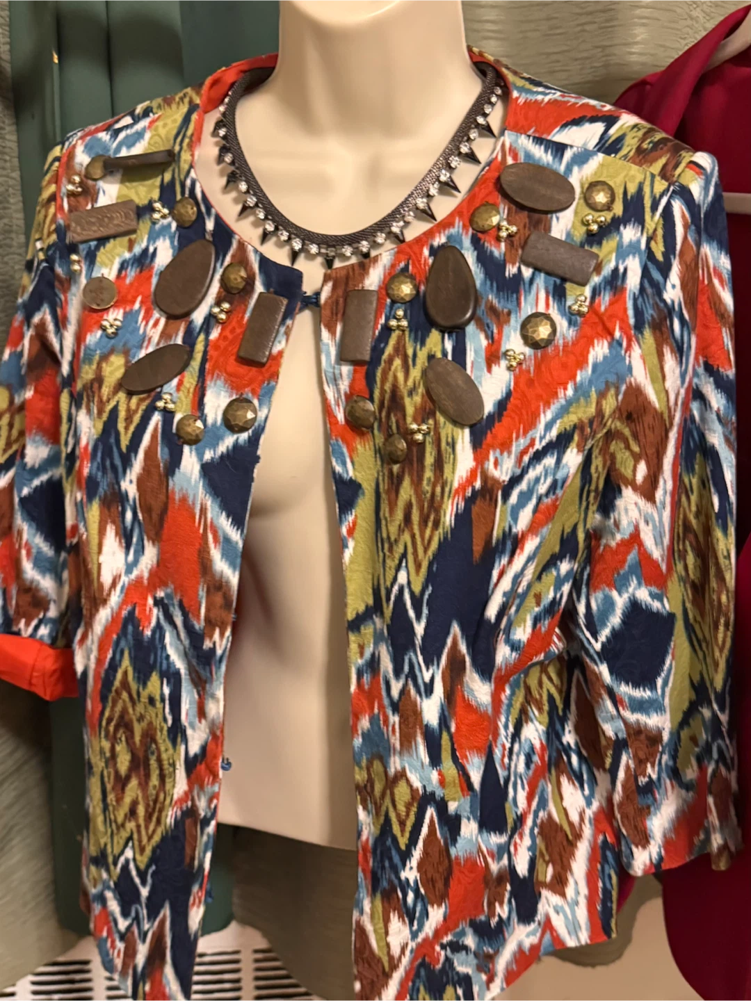 Joan Rivers Colorful Patterned Jacket