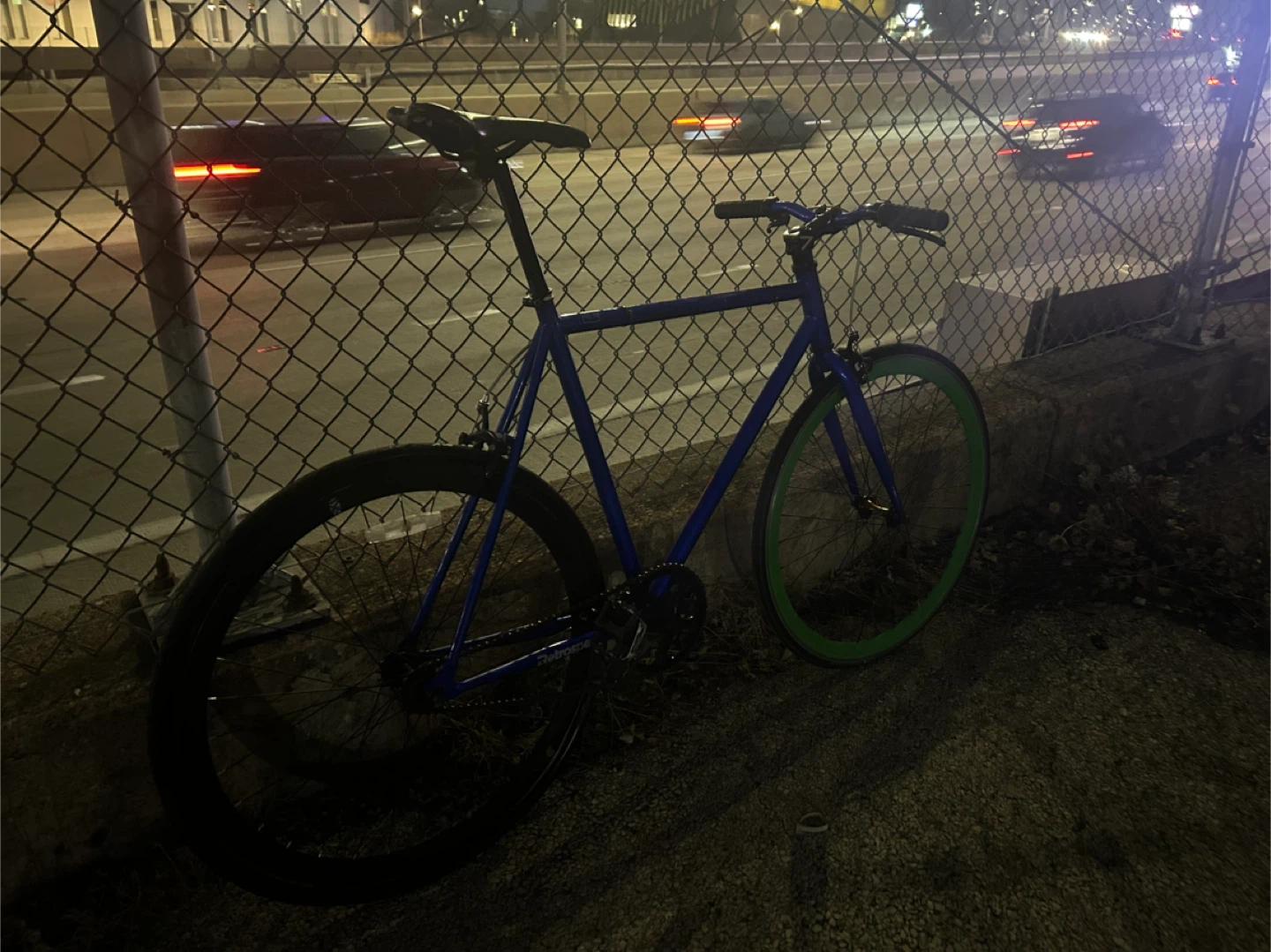 Blue Single Speed Fixie Bike