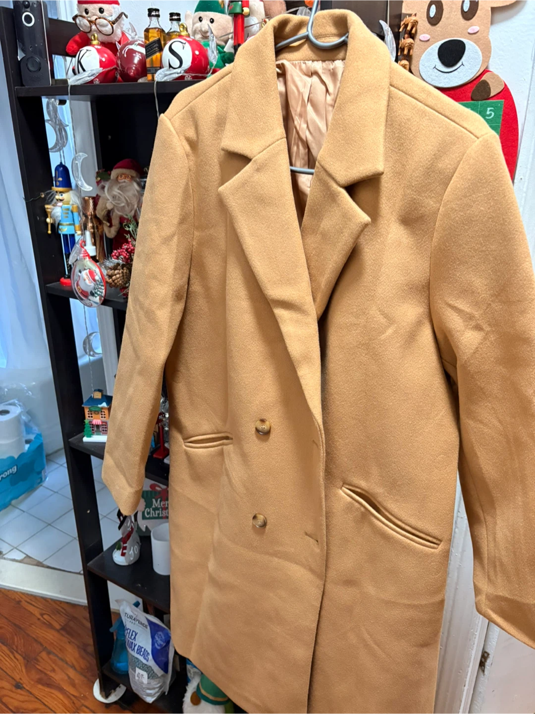 Tan Wool Blend Coat - photo 2