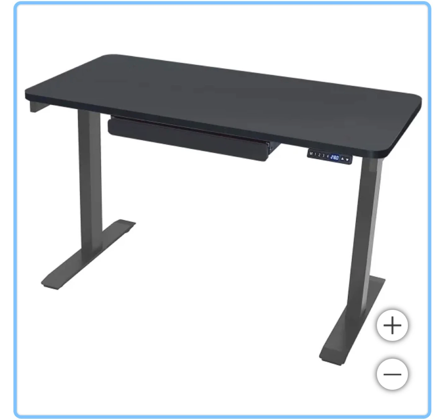 Black Adjustable Standing Desk (48”x24”) - photo 2