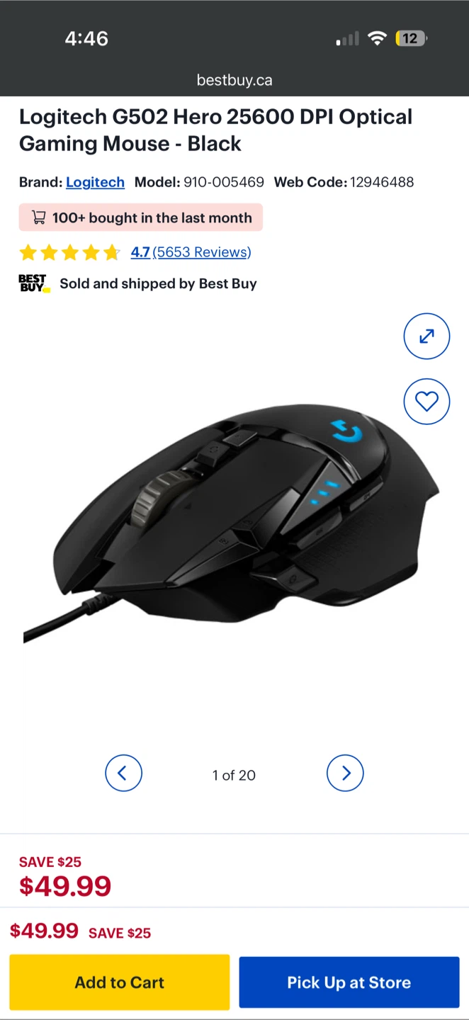 Logitech G502 Hero Gaming Mouse - photo 2