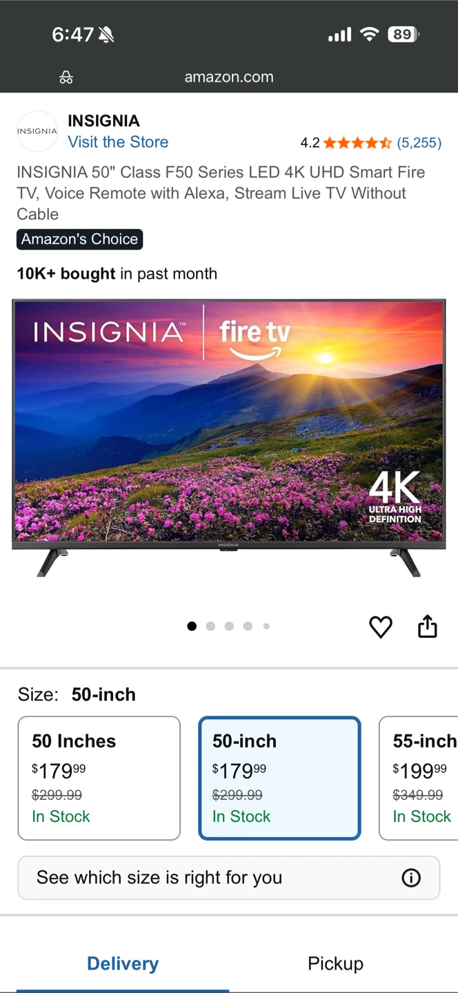 Insignia 50" Smart Fire TV