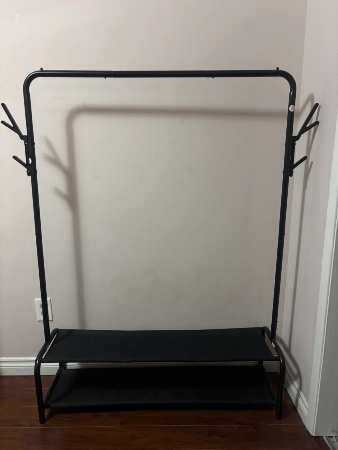 Simple Houseware Garment Rack with Shelves