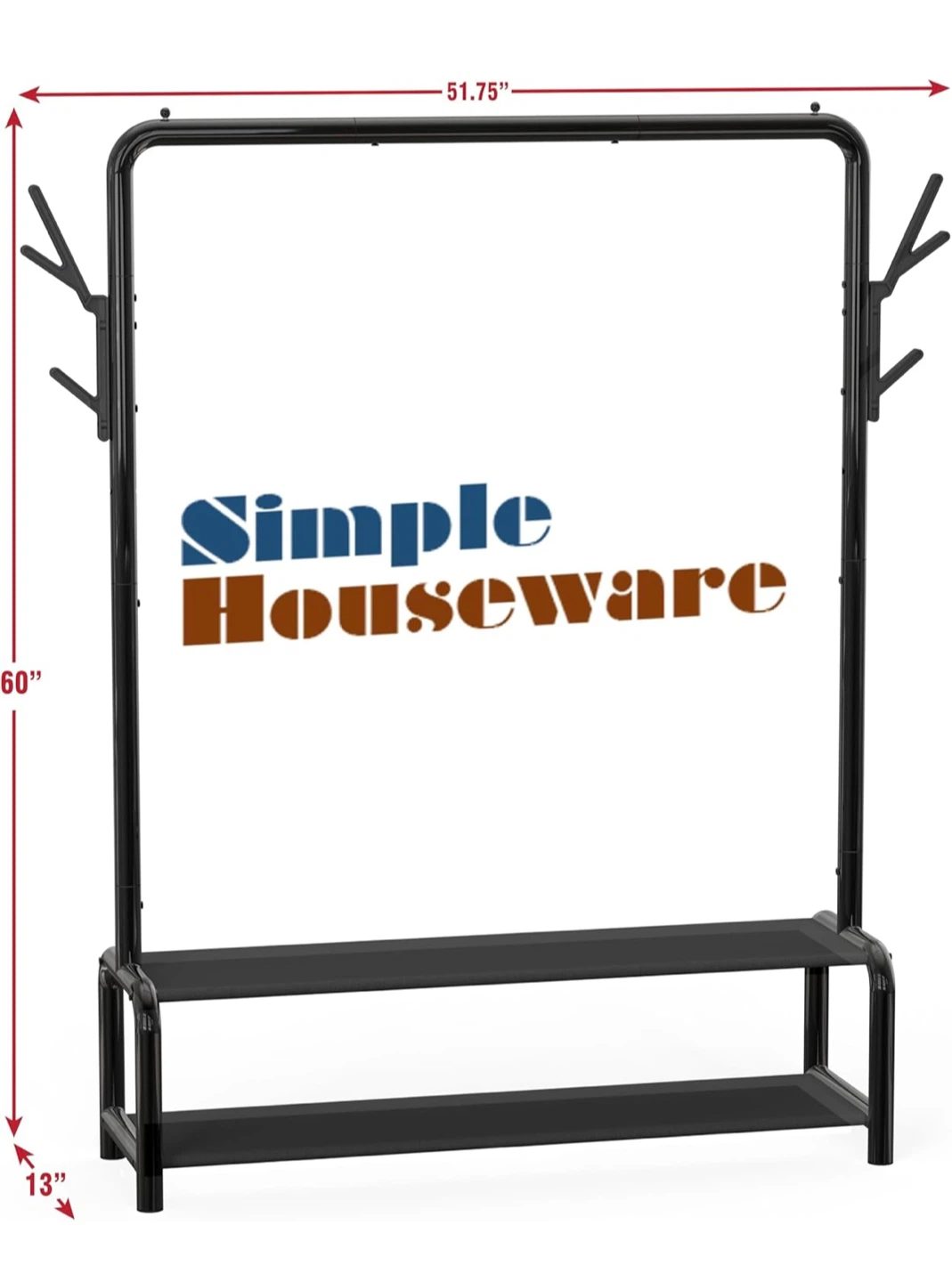 Simple Houseware Garment Rack with Shelves - photo 4
