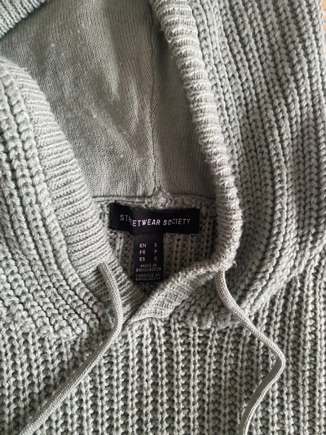 Streetwear Society Knit  cropped Hoodie - Size S - photo 2