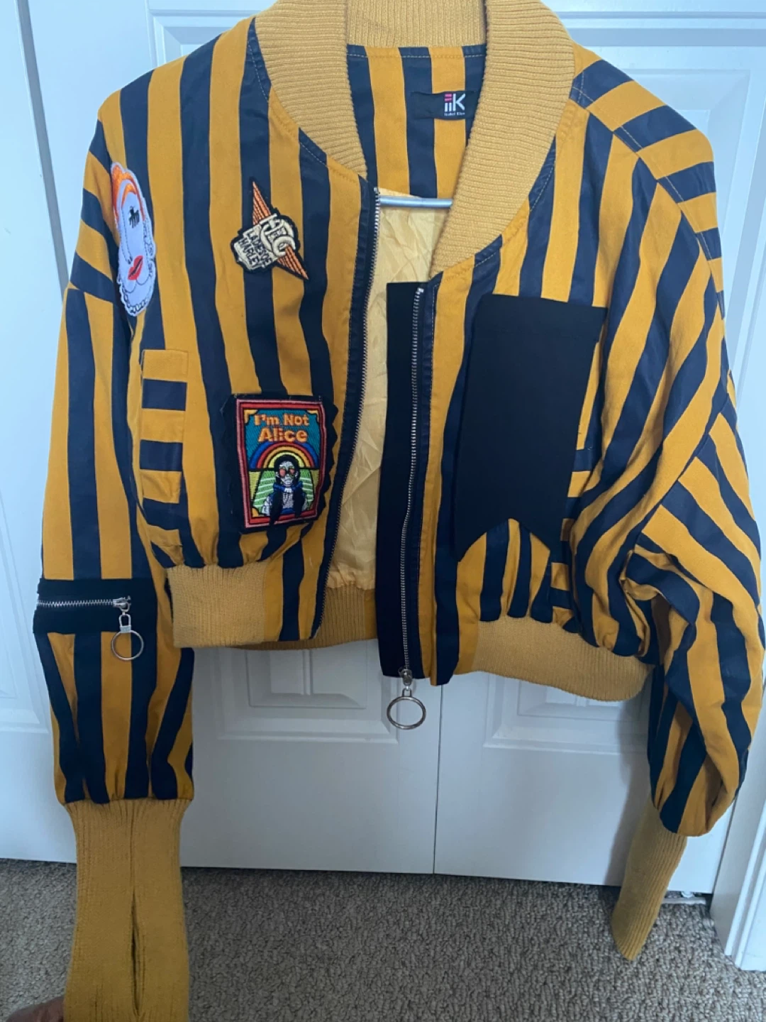 Isabel Klein XS Striped Bomber Jacket - photo 3